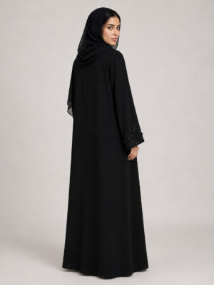 Latheefa Crepe Abaya, back.