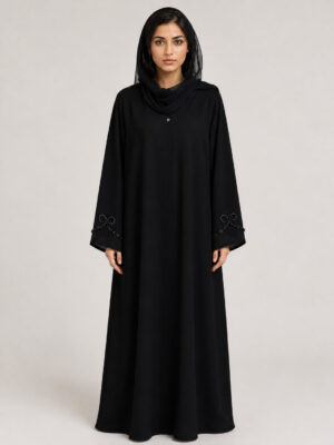 Latheefa Crepe Abaya, front.