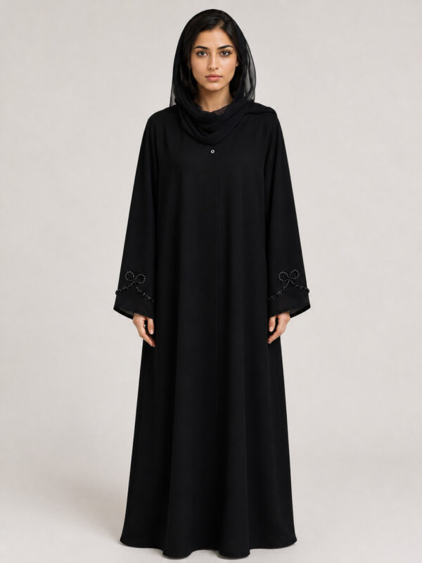 Latheefa Crepe Abaya, front.