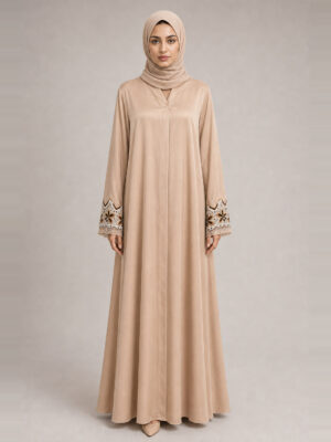 Maryam Satin Abaya — front Maryam Satin Abaya, front.