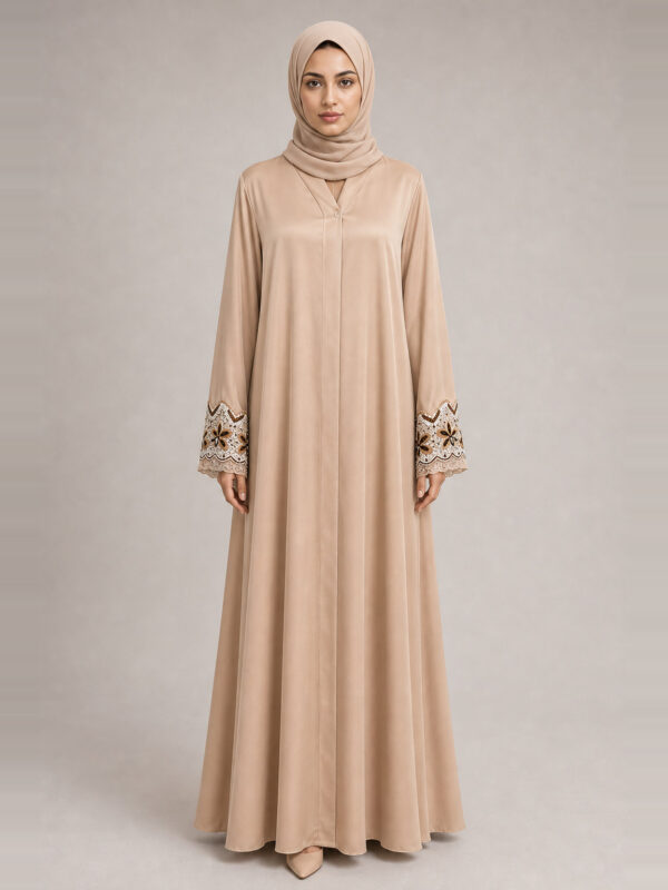 Maryam Satin Abaya, front.