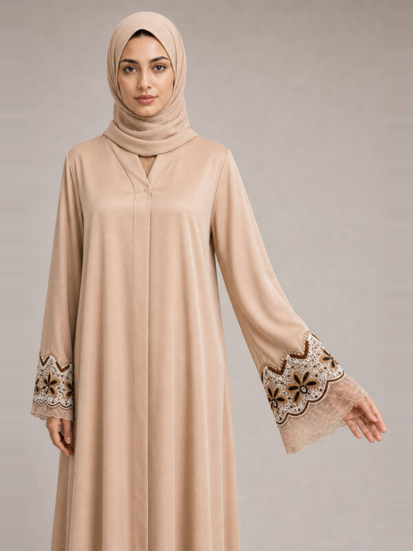 Maryam Satin Abaya — sleeve and cuff Maryam Satin Abaya, sleeve and cuff.