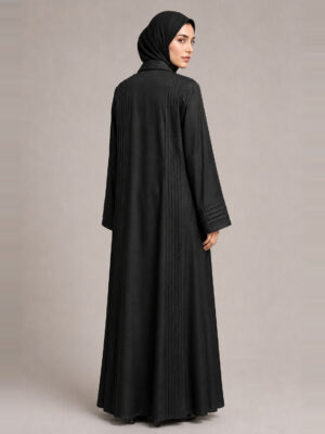 Muneera Satin Abaya — back Muneera Satin Abaya, back.