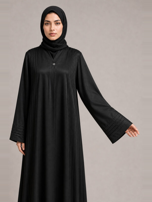 Muneera Satin Abaya — sleeve and cuff Muneera Satin Abaya, sleeve and cuff.
