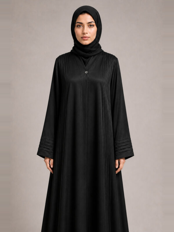 Muneera Satin Abaya — waist Muneera Satin Abaya, waist.