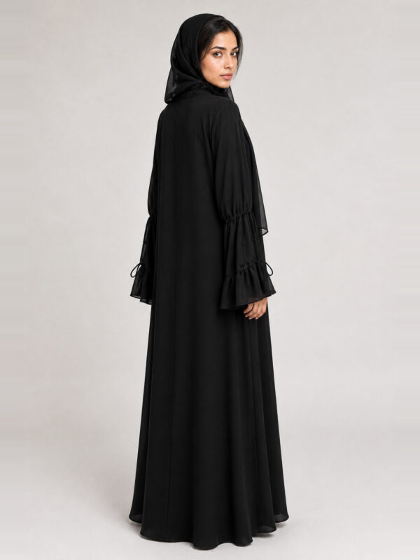 Naila Crepe Abaya, back.
