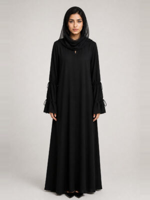 Naila Crepe Abaya, hem.
