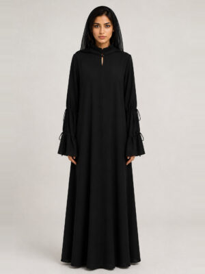 Naila Crepe Abaya, front.