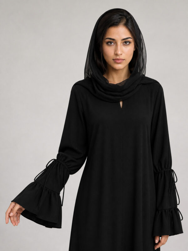 Naila Crepe Abaya, sleeve and cuff.