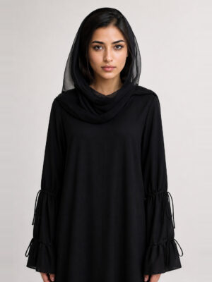Naila Crepe Abaya, waist.