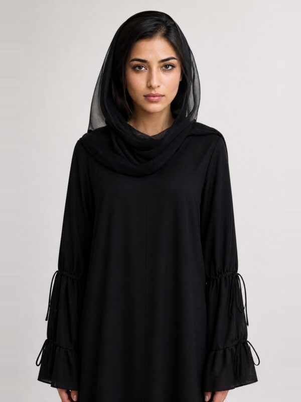 Naila Crepe Abaya, waist.