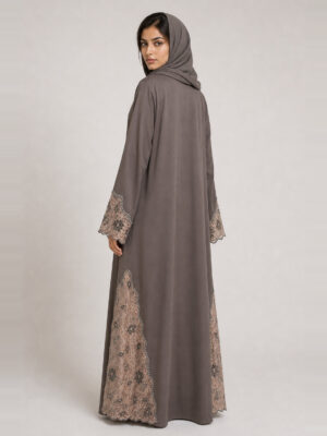 Nasreen Lace Abaya, back.
