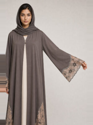 Nasreen Lace Abaya, sleeve and cuff.