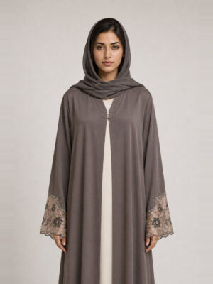 Nasreen Lace Abaya, waist.