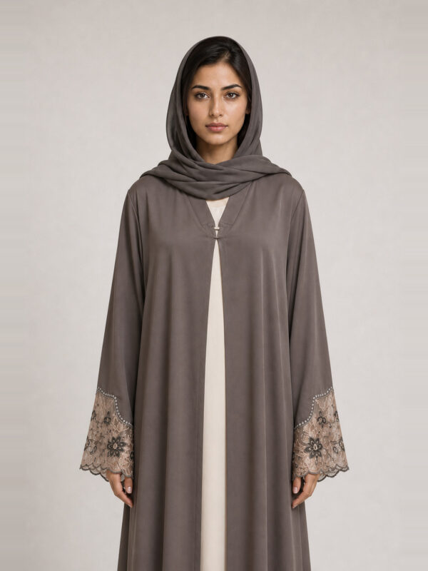 Nasreen Lace Abaya, waist.