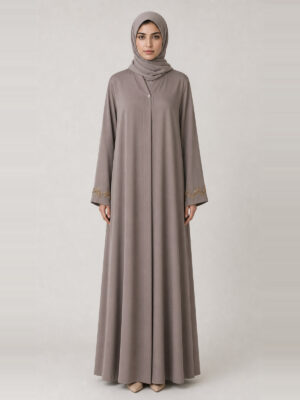 Rahma Crepe Abaya, front.