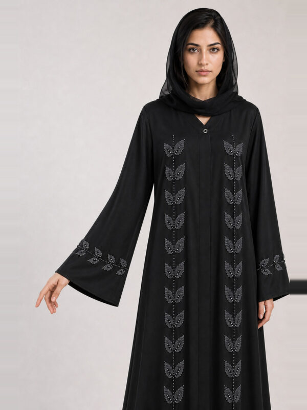 Raihana Crepe Abaya — sleeve and cuff Raihana Crepe Abaya, sleeve and cuff.