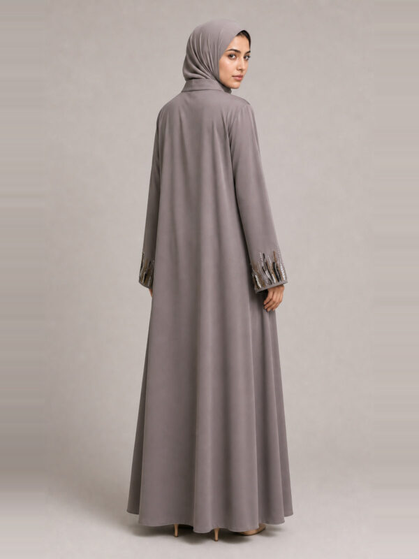 Salma Crepe Abaya, back.