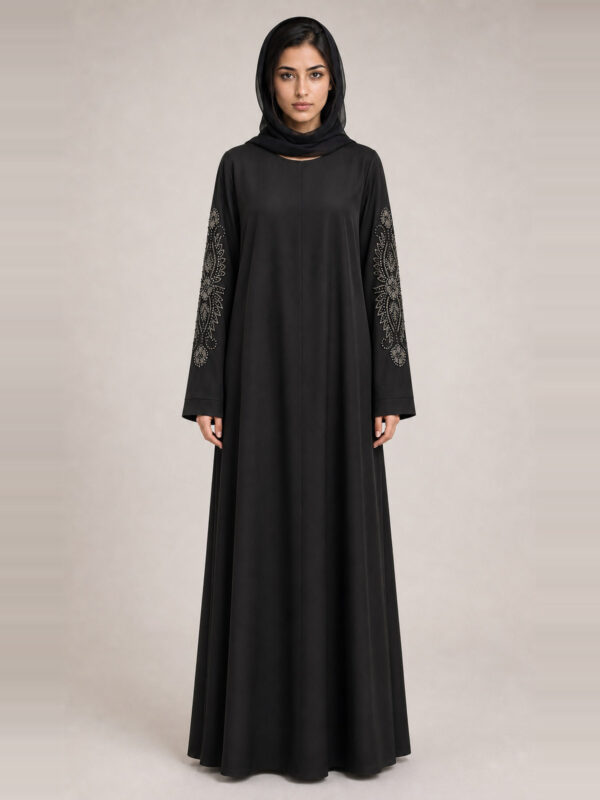 Shazna Crepe Abaya, front.