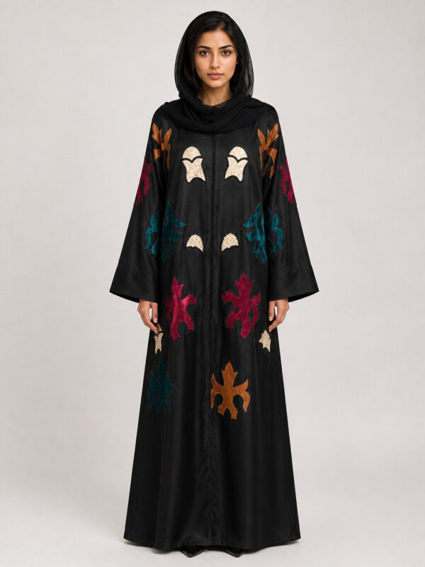 Suhana Satin Abaya, front.