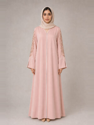 Warda Crepe Abaya — front Warda Crepe Abaya, front.