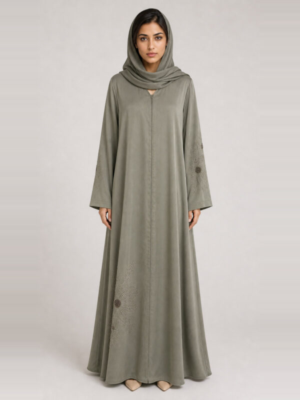 Yasmeen Crepe Abaya, front.