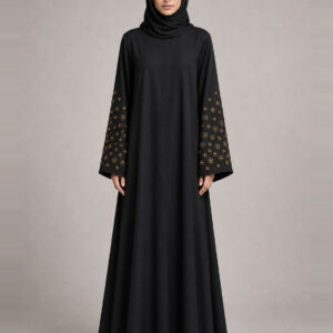 Zaheera Crepe Abaya, front.