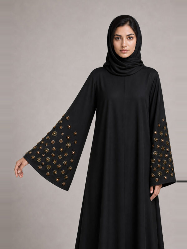 Zaheera Crepe Abaya — sleeve and cuff Zaheera Crepe Abaya, sleeve and cuff.