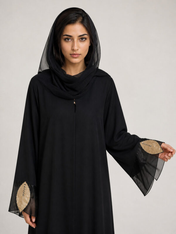 Zarina Crepe Abaya — sleeve and cuff Zarina Crepe Abaya, sleeve and cuff.
